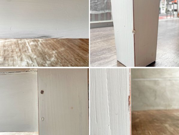 タロ talo オリジナル ペインテッド ダイニングテーブル パイン 古材 ホワイト W220cm シャビーシック ♪