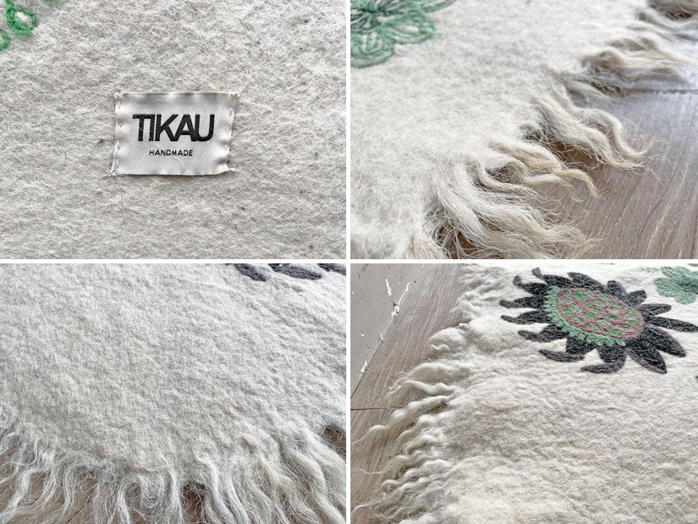 ティカウ TIKAU ボンブローフェルトラグ BOMBROO FELT RUG ウール 100% クラウス・ハーパニエミ Klaus Haapaniemi デザイン 定価:10万円以上 ●
