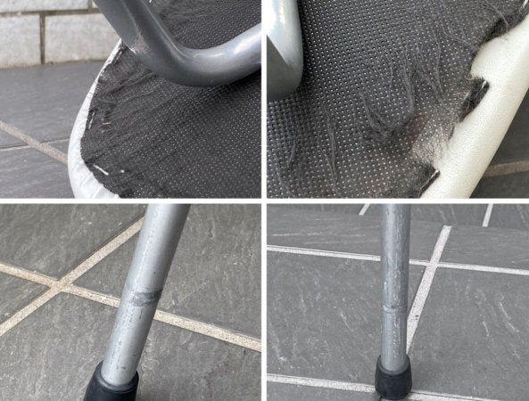トラックファニチャー TRUCK FURNITURE ダイニングチェア ホワイト ビニールレザー スチールレッグ A ■