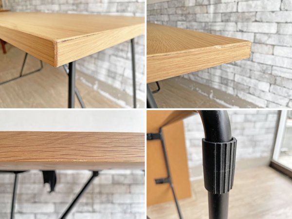 無印良品 MUJI 折りたたみテーブル ダイニングテーブル オーク材 × スチール脚 W120cm フォールディング ナチュラル シンプルデザイン 定価¥19,900- ●