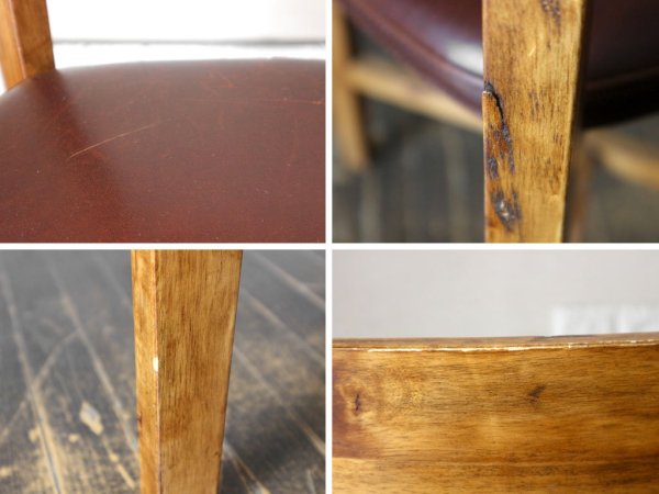 ジャーナルスタンダード journal standard Furniture シノン ダイニングチェア CHINON CHAIR VL ラバーウッド ビニールレザー 定価¥27,500- B ◎