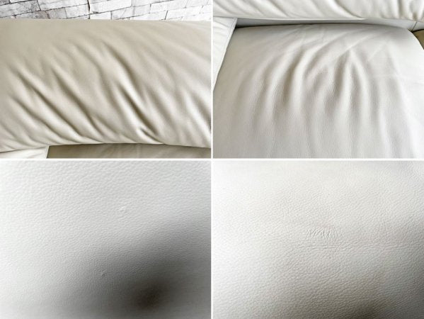 カッシーナ Cassina 675 マラルンガ MARALUNGA 2PW ソファ 本革 FY革 オイスターホワイト ヴィコ・マジストレッティ 定価¥1,925,000- ●