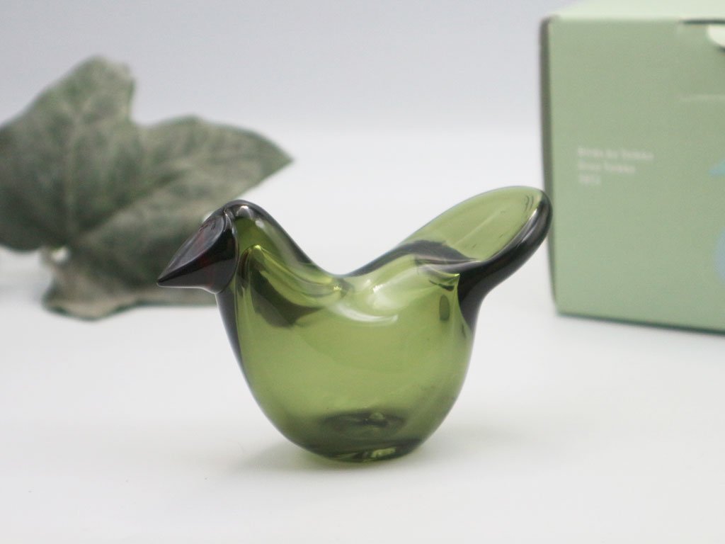 イッタラ iittala Birds by Toikka シエッポ Sieppo モスグリーン コッパー オイバ・トイッカ イッタラバード 箱付 ◎