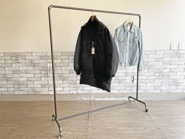 ダブルスタンダード W Standard ハンガーラック Hanger Rack HR-01BK キャスター付 ガス管 W140cm インダストリアルスタイル 定価¥22,880- ●