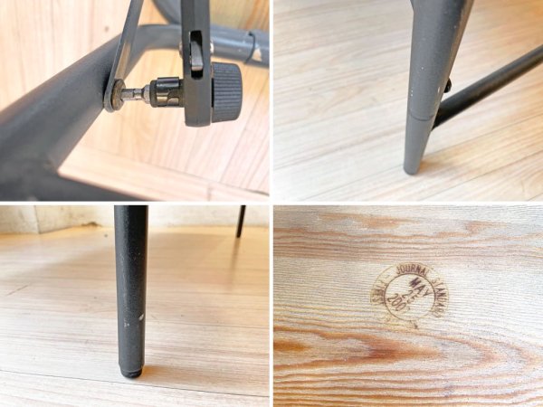 ジャーナルスタンダードファニチャー j.s.F オレンジ ORANGE FOLDING COFFEE TABLE コーヒーテーブル W90cm 折りたたみ 廃番 定価¥61,600- ★