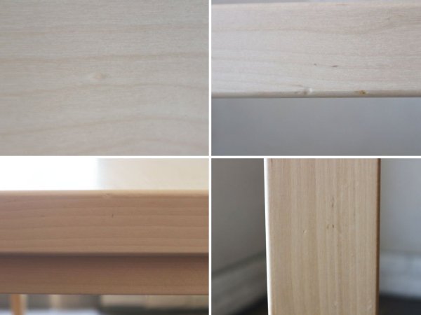 アルテック artek TABLE 82B ダイニングテーブル バーチ材 ナチュラルラッカー W135×D85 アルヴァ・アアルト 北欧 デンマーク 定価¥217,800- 美品 ◎