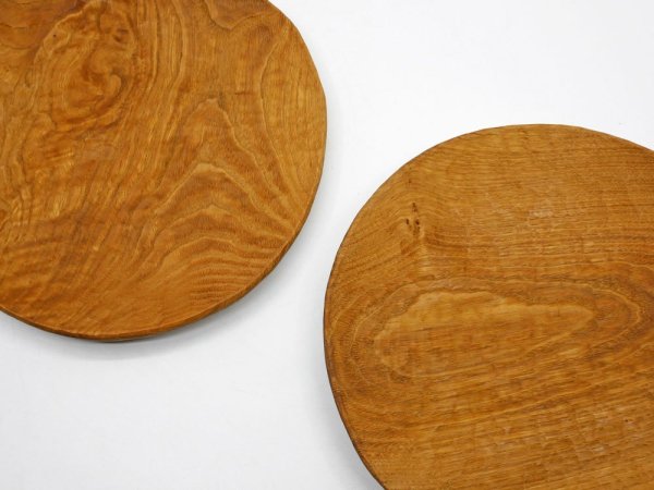 松本寛司 栗の木 丸皿 パン皿 6寸 Φ18.5cm クルミ油仕上げ 木の器 木工作家 現代作家 A ●
