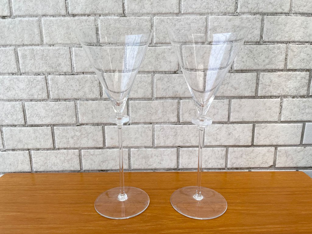 ローゼンタール Rosenthal ブルガリ BVLGARI シャンパングラス ワイングラス クリスタルガラス 高さ26cm コラボレーションアイテム A ■
