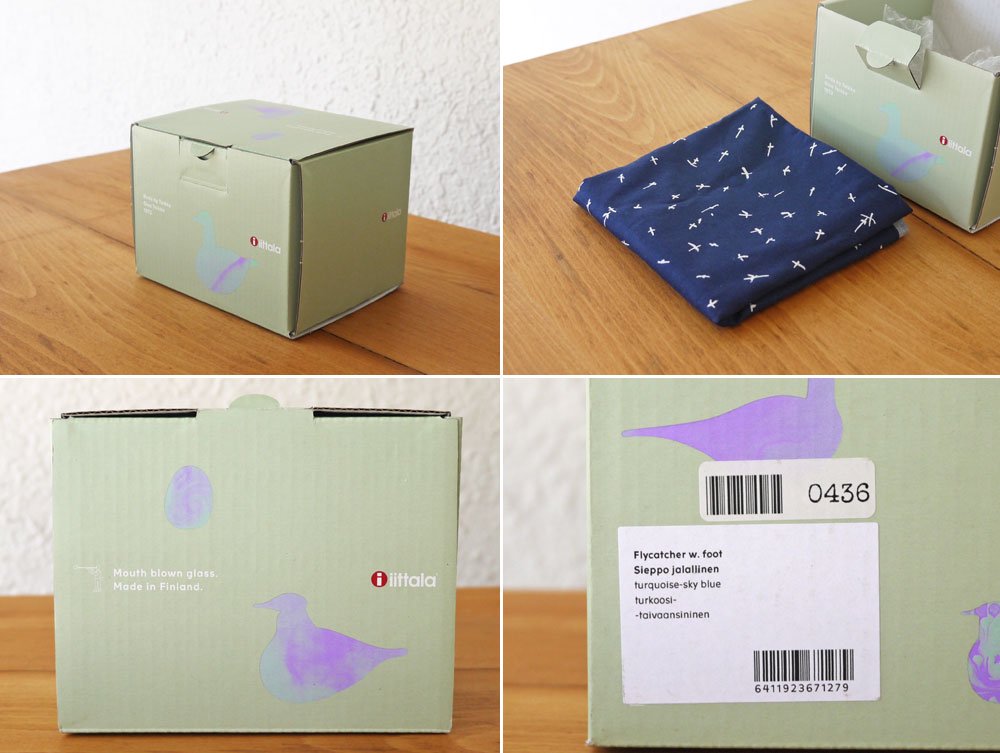 イッタラ iittala Birds by Toikka シエッポ 脚付き Sieppo ターコイズxスカイブルー オイバ・トイッカ イッタラバード 箱付 SCOPE ◇