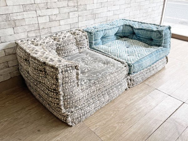 アデペシュ a.depeche ブロックマルチソファ Block Multi Sofa コーナー ノス ブルー NOS blue 定価¥41,800- ●