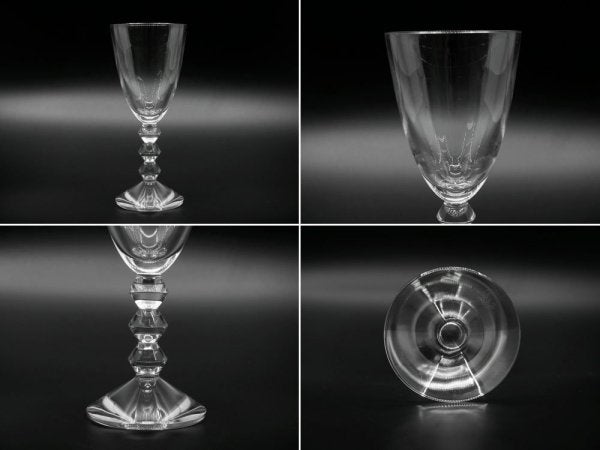 バカラ Baccarat ベガ vega ワイングラス ペア 2客セット クリスタルガラス イヴ・サヴィネル & ジル・ロゼ フランス ●