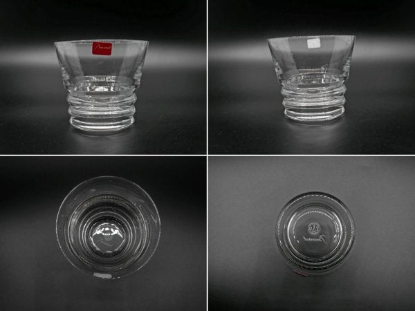 バカラ Baccarat ベガ Vega ロックグラス ペア 2客セット 箱付き クリスタルガラス イヴ・サヴィネル & ジル・ロゼ フランス ●
