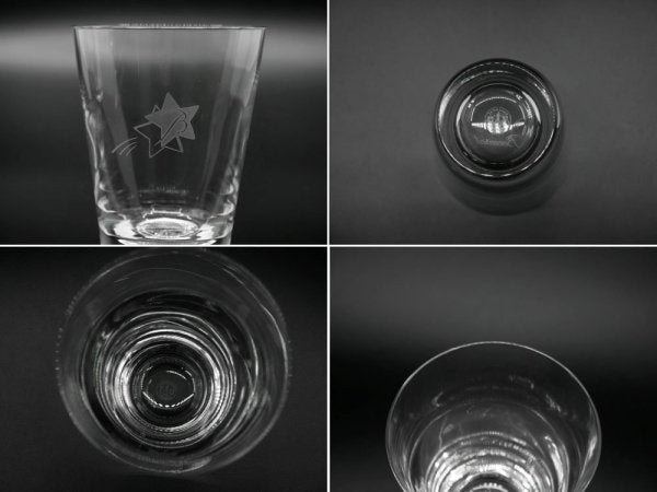 バカラ baccarat H2O ダブルハート & ダブルスター タンブラーグラス ペア 2客セット クリスタルガラス フランス 廃番 ●