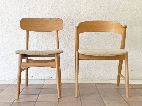 モモナチュラル Momo Natural ベント VENT ジル JILL ダイニングチェア アッシュ材 ファブリックシート ベージュ ◇