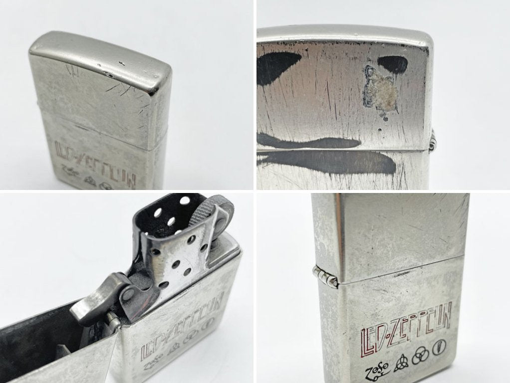 ジッポー zippo オイルライター LED-ZEPPELIN レッドツェッペリン 1991年製 シルバープレート ●