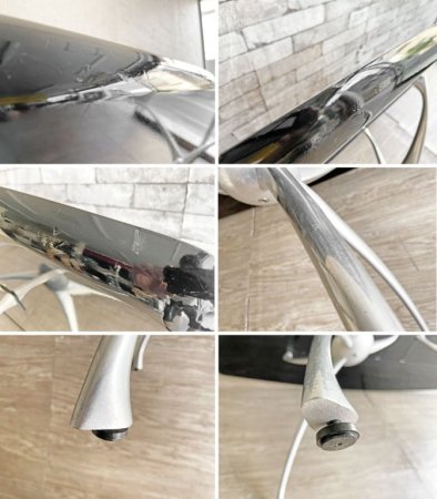 アダル ADAL リンク LINK ダイニングテーブル マコレ突板天板 アルミダイキャストレッグ 蒲原 潤 LA-180 定価¥392,700- ●