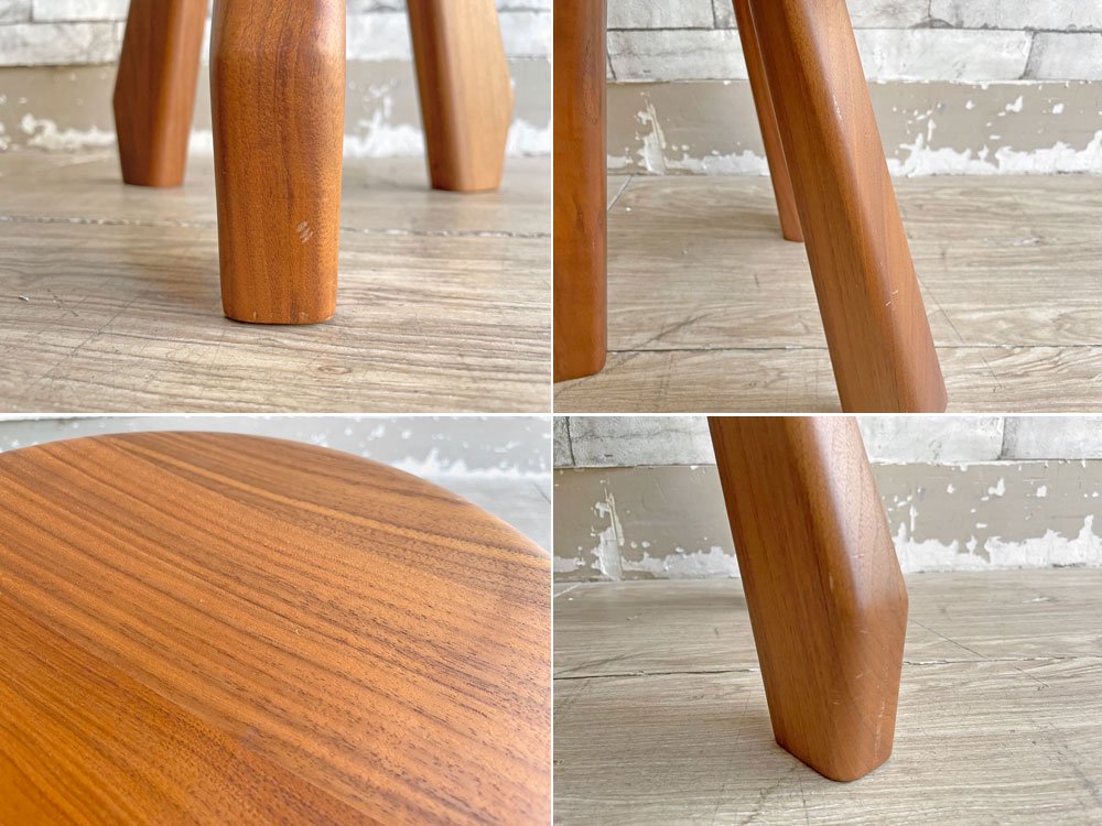 カッシーナ Cassina メリベル スツール 523 TABOURET MERIBEL アメリカンウォールナット無垢材 シャルロット・ペリアン 定価¥165,000- ●