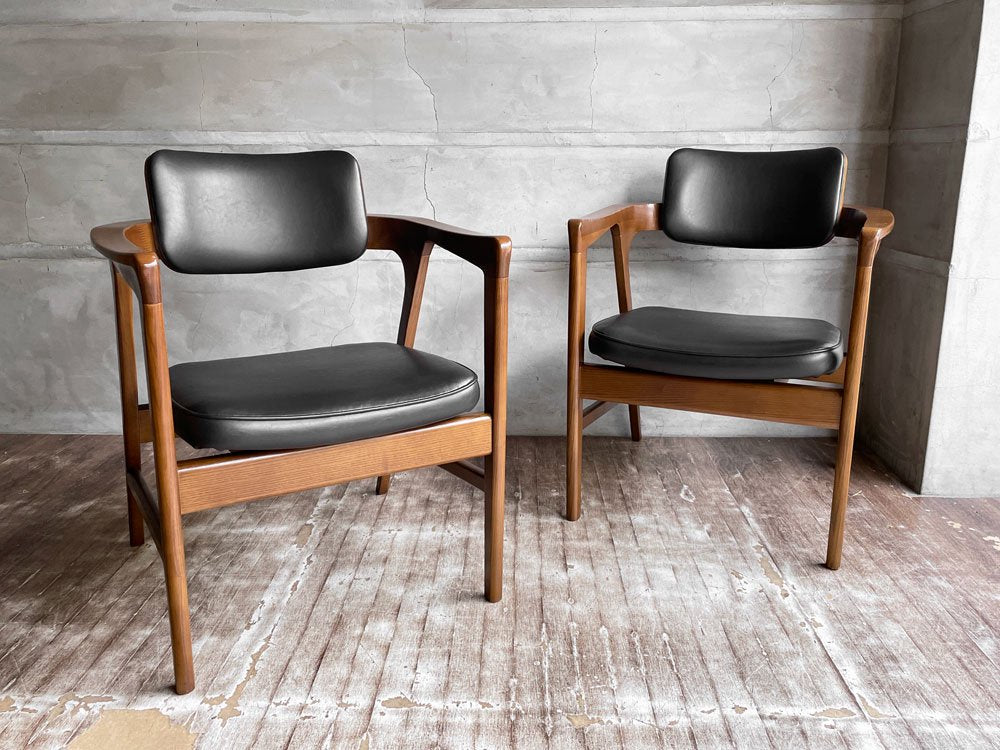 アクメファニチャー ACME Furniture ワーナー WARNER アームチェア ダイニングチェア PVCレザー ブラック カフェスタイル A♪