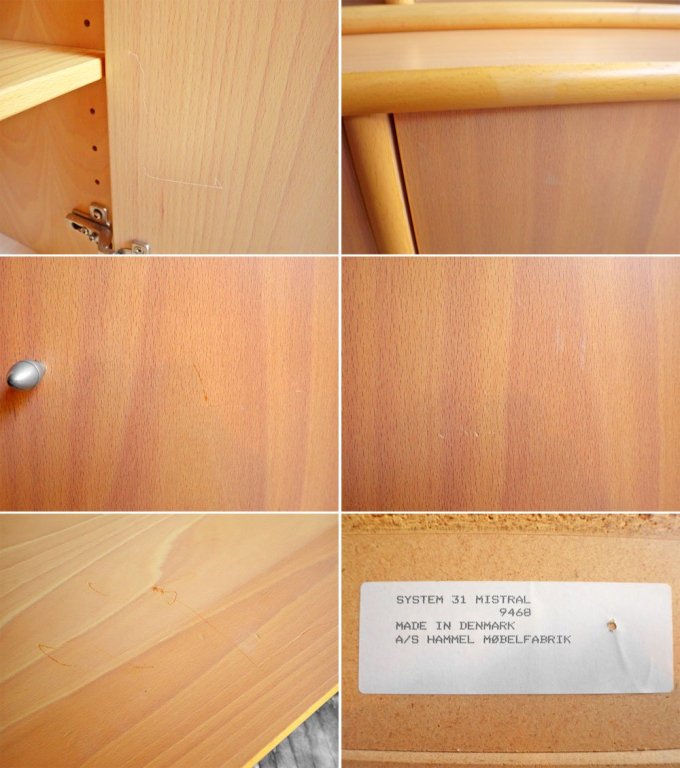 ハンメル hammel furniture ミストラル Mistral ガラスキャビネット 幅90 分割式 バックライト付 システム収納 店舗什器 デンマーク ♪