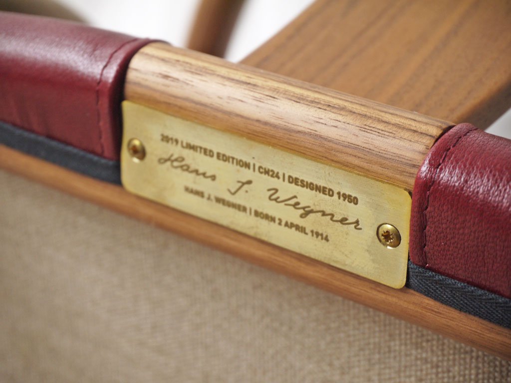 カールハンセン&サン Carl Hansen & Son CH24 Yチェア ウォールナット材 オイルフィニッシュ ゴートレザー レッド ハンス・J・ウェグナー 2019年限定 希少 ◇