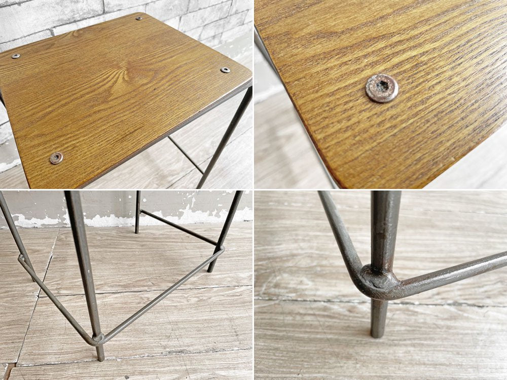 アデペシュ a.depeche ソコフスクールスツール socph school stool スチール×アッシュ材 インダストリアル 定価¥11,880- ●