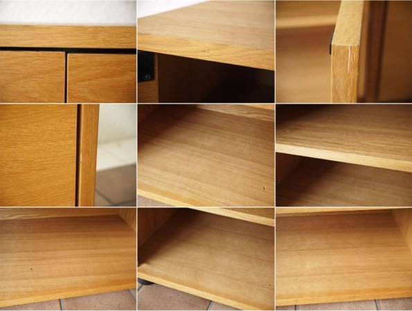 無印良品 MUJI スタッキングキャビネット Bセット AVボード ローボード オーク材 定価28,900円 ◇