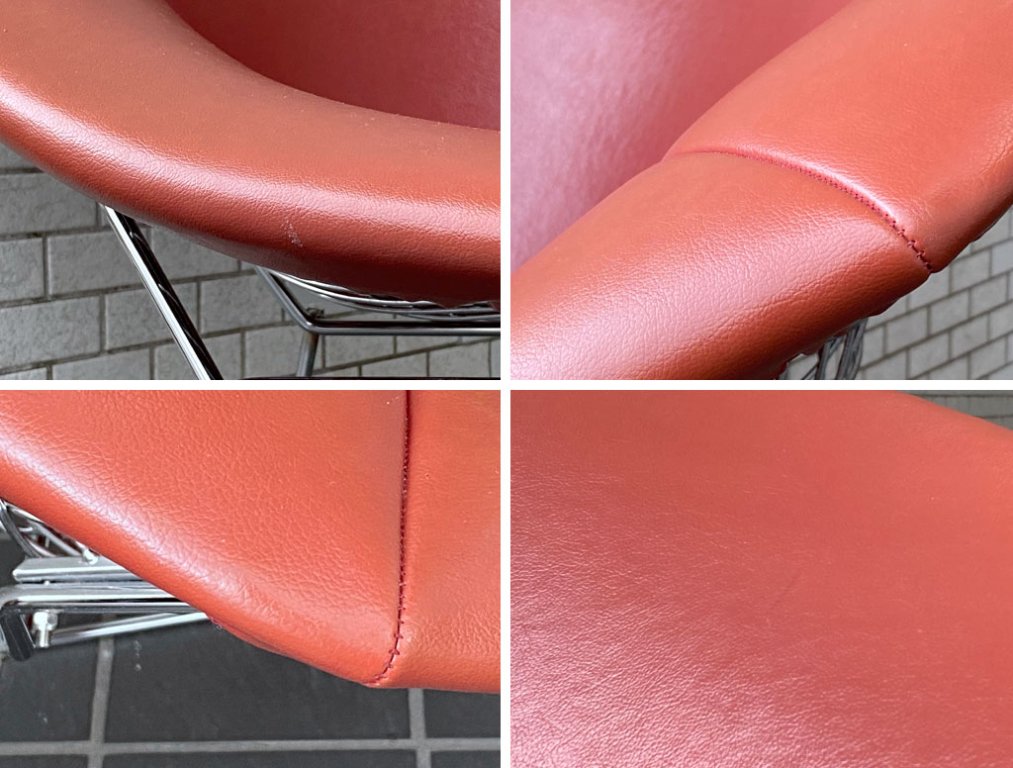 ノル Knoll ダイヤモンドチェア Diamond Chair フルカバーリング PVCレザー ハリー ベルトイア Harry Bertoia ミッドセンチュリー ■