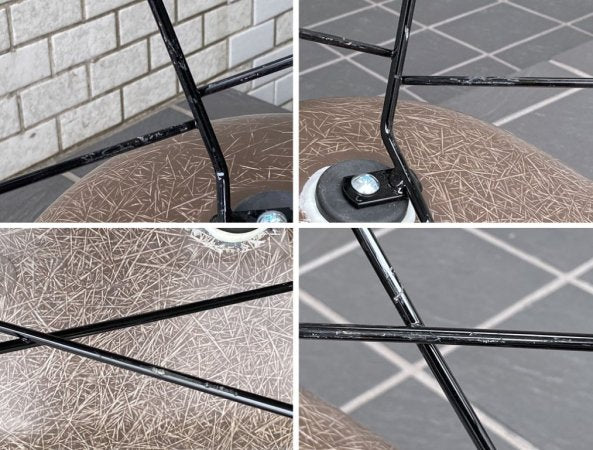 ハーマンミラー Herman Miller アームシェルチェア LAR 現行FRP製 シールブラウン キャッツクレイドル ラウンジベース C&R イームズ ■