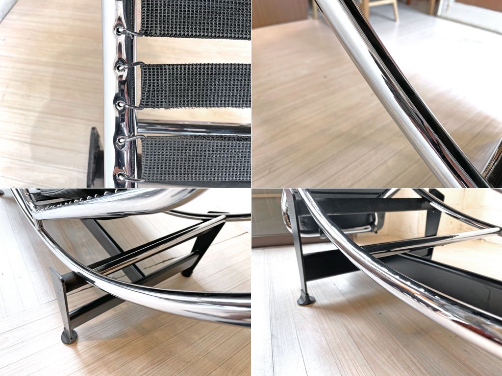 カッシーナ Cassina LC4 シェーズロング 長椅子 寝椅子 レザー 本革 ル・コルビュジエ Le Corbusier MoMAコレクション 定価¥880,000- 現状品 ★