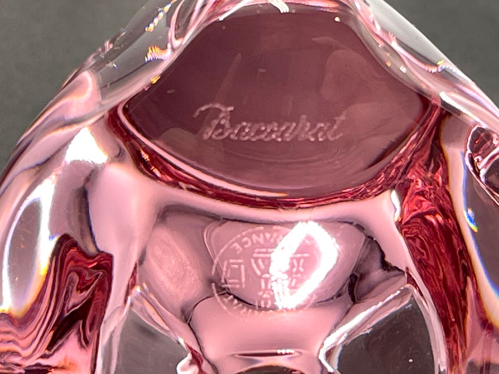 バカラ baccarat クマ ベア フュギュリン オブジェ 置物 熊 テディベア クリスタル ガラス フランス ◎