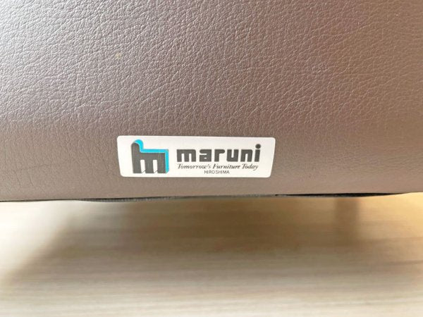 マルニ木工 オールドマルニ maruni レマン 1シーター ハイバック ソファ ビンテージ 本革 マホガニー 1980年代 定価¥162,000- ★