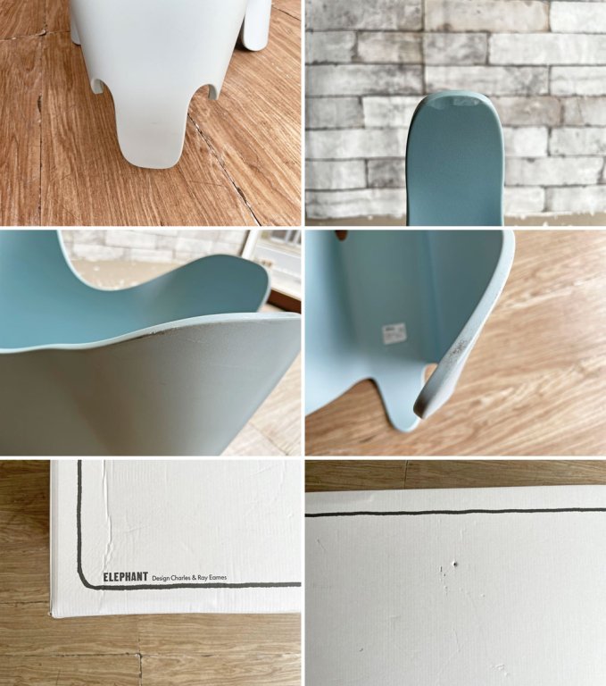 ヴィトラ Vitra イームズ エレファント Eames Elephant アイスグレー チェア 子供用 スツール ポリプロピレン 定価¥35,200- ●