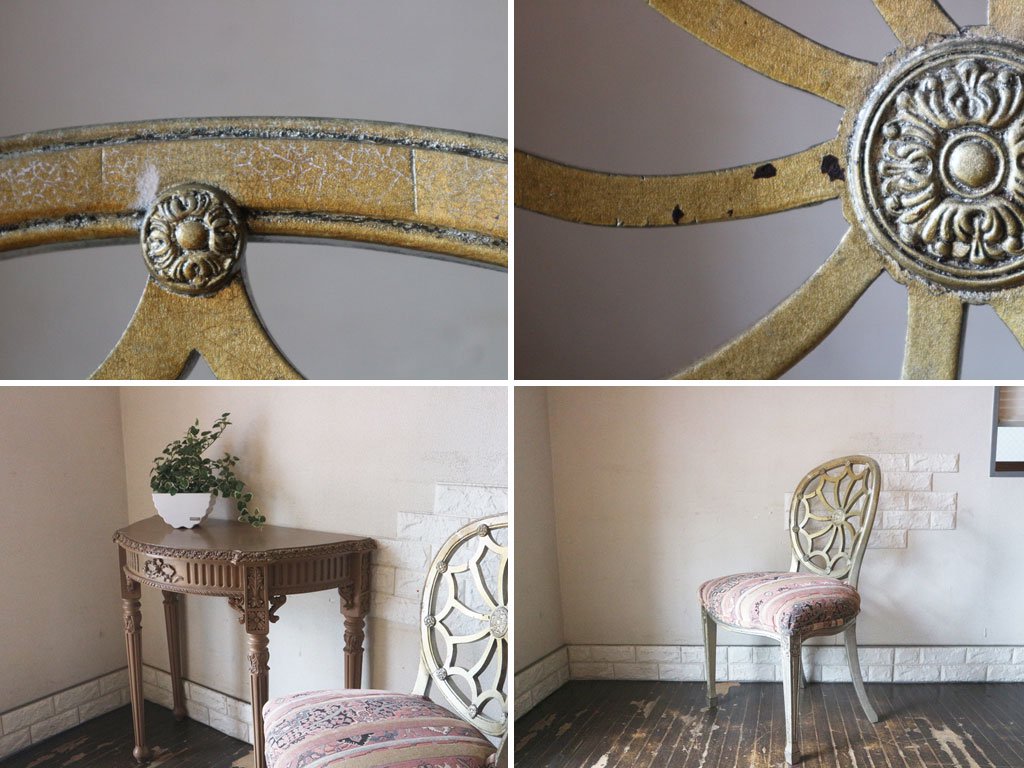 ヨーロッパ クラシカル スパイダーバック チェア ジョージ・ヘップルホワイト スタイル ダイニングチェア ◎