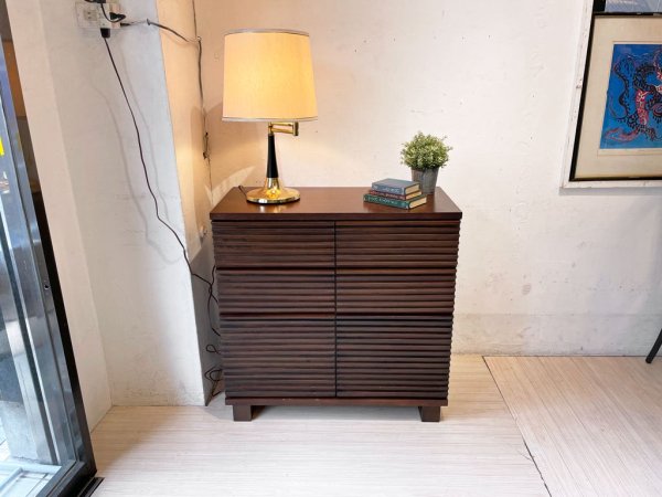 エーフラット a.flat v02 850 ルーバー キャビネット Louver cabinet 4drチェスト + キャビネット ダークブラウン アジアンモダン 定価 106,150円 ★