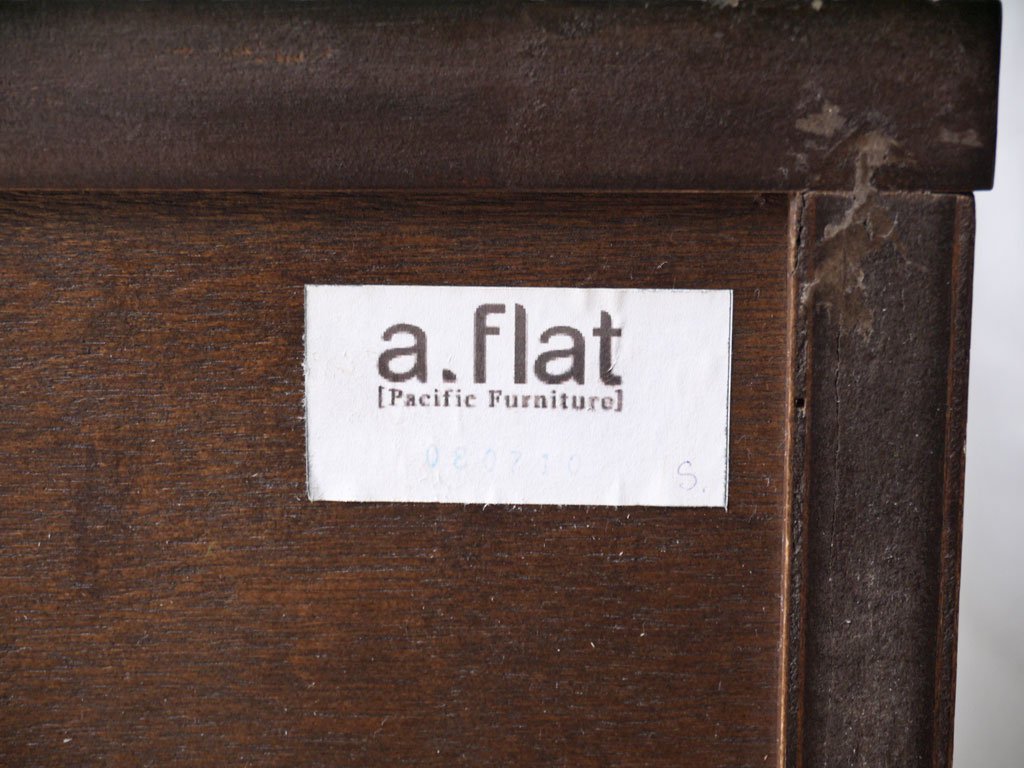 エーフラット a.flat ルーバー Louver ナイトテーブル 1ドロワー アッシュ無垢材 W45cm アジアンモダンデザイン ◇
