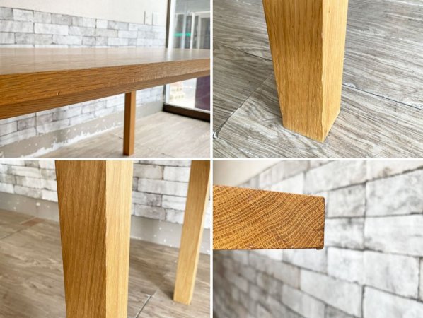 無印良品 MUJI リアルファニチャー REAL FURNITURE オーク無垢集成材 ダイニングテーブル W220 定価¥215,000- ●