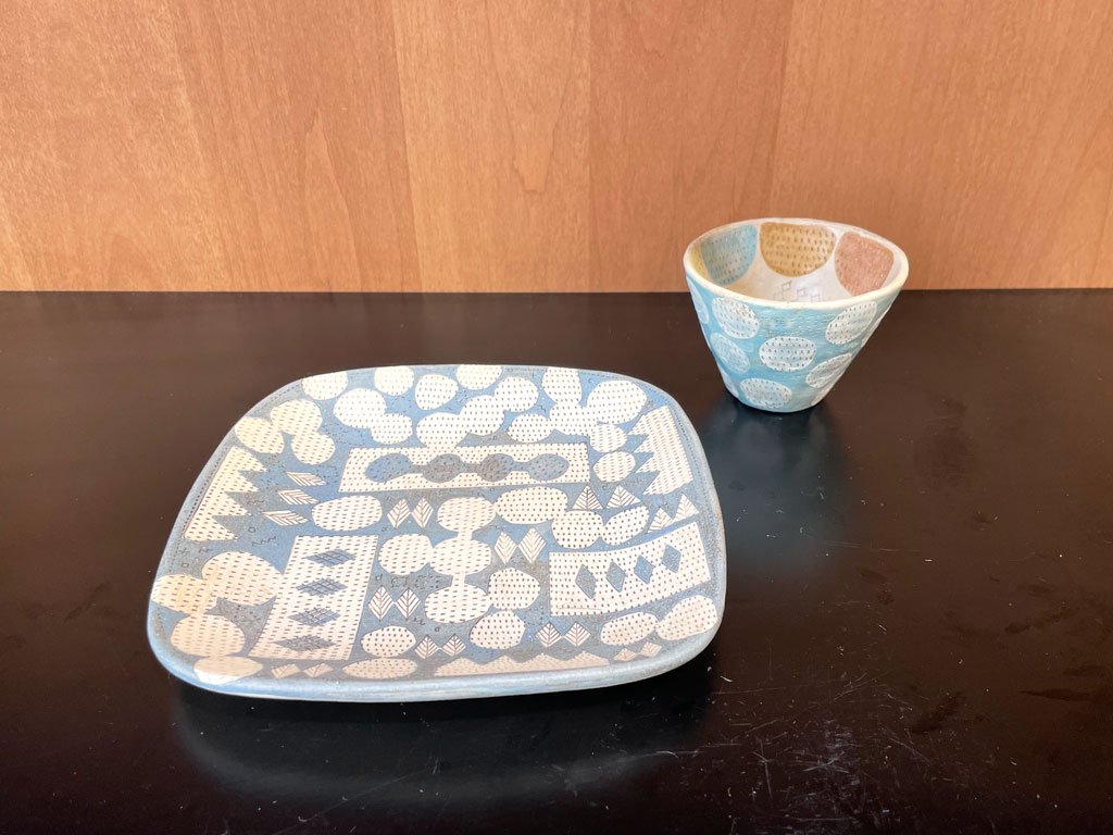 ボノホ bonoho フリーカップ マグ 現代作家 佐藤尚理 Sato Naomichi 北欧テイスト 幾何学模様 ポップカラー 沖縄 ★
