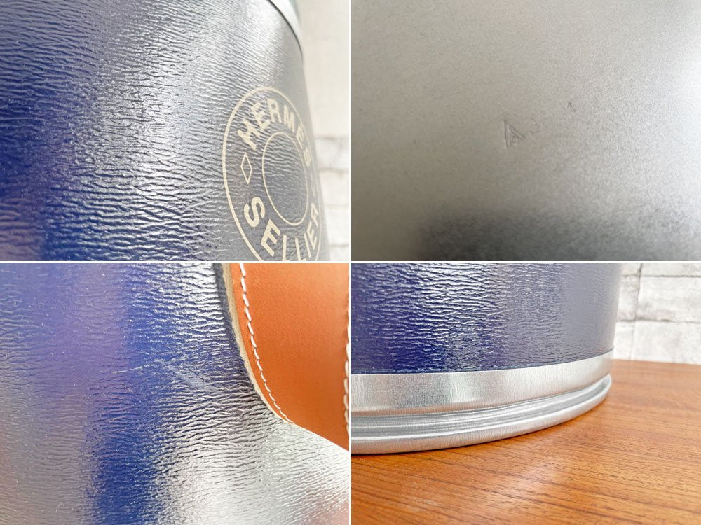 エルメス HERMES サドルボックス スモール 収納箱 ネイビー系 フランス製 未使用品 ●