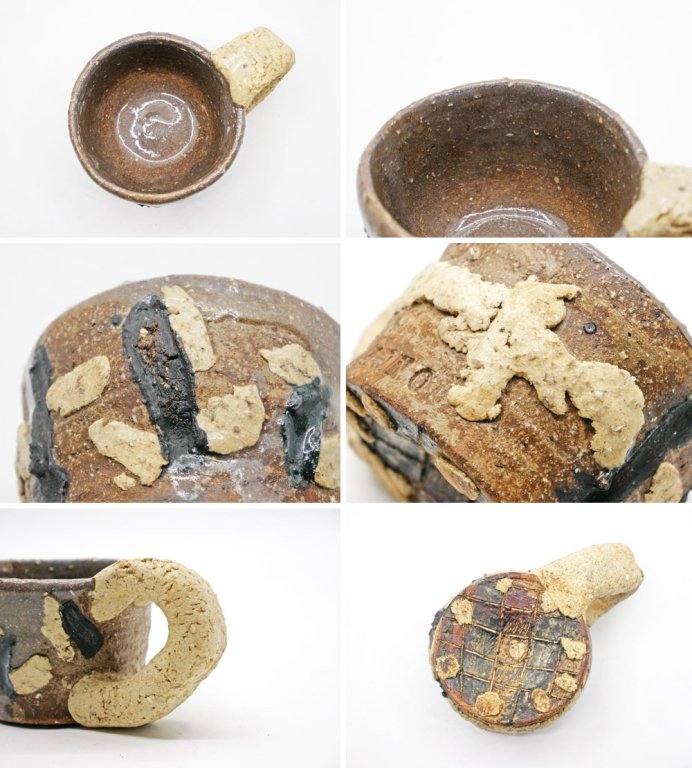 【24】キム・ホノ 金憲鎬 KIMU HONO マグカップ ティーカップ 1998年制作 茶釉 Φ9cm 陶芸家 人気 現代作家 B ●