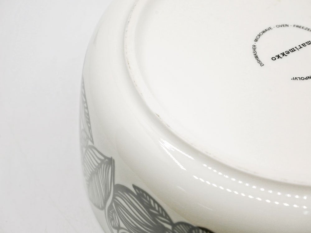 マリメッコ marimekko クルイェンポルヴィ KURJENPOLVI ボウル グレー Φ20cm 廃番カラー北欧食器 フィンランド ●