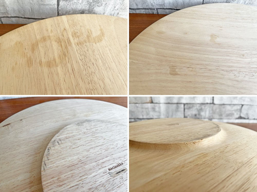マリメッコ marimekko オイバ Oiva ウッド サービングプラター wooden serving platte ラバーウッド Φ38cm 北欧食器 フィンランド●