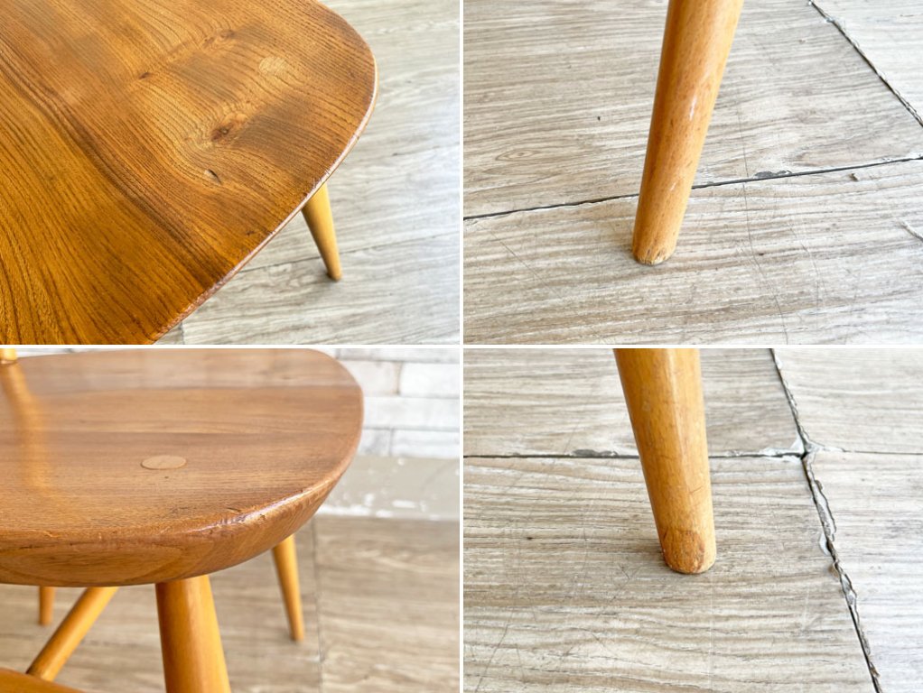 アーコール Ercol ボウバックチェア ダイニングチェア 5本タイプ エルム材 UKビンテージ Vintage 英国家具 B ●