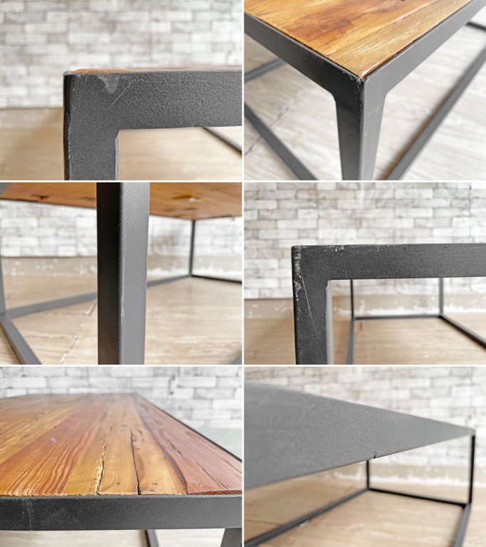 クラッシュゲート CRASH GATE ノットアンティークス Knot antiques ライザ LIZA コーヒーテーブル W110cm 無垢材 古材 インダストリアル 定価¥41,800- B ●