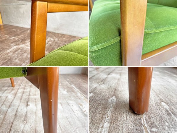 カリモク60 karimoku60 Kチェア 2シーター ソファ モケットグリーン 60's レトロモダン ジャパニーズミッドセンチュリー ♪