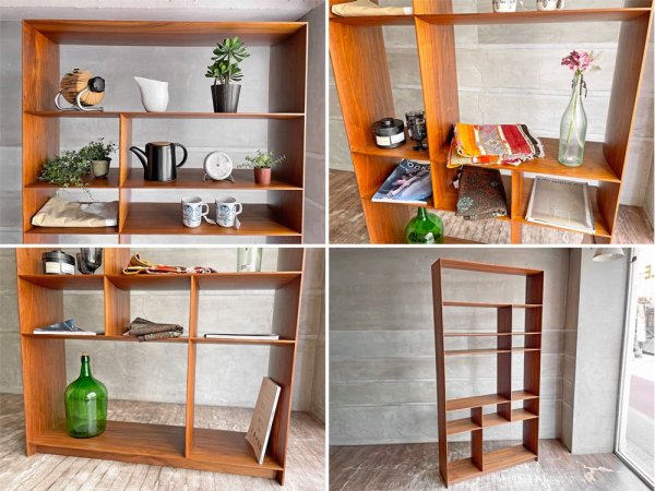 ハビタ habitat リーフ シェルビング ユニット LEAF SHELVING UNIT ブックシェルフ オープンシェルフ ウォールナット材 H197 モダンスタイル♪