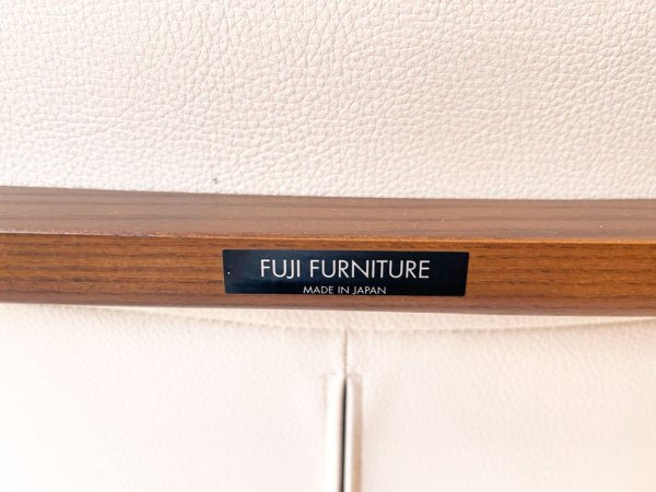 富士ファニチア Fuji furniture フジファニチャー リクライニング パーソナルチェア ソフトレザー オーク材 カンチレバーフレーム ★