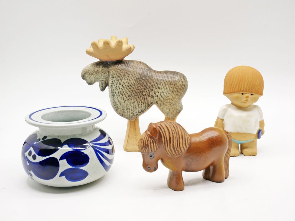 リサラーソン Lisa Larson スカンセン SKANSEN エルク ミニ Elk Mini ヘラジカ オブジェ 置物 スウェーデン 北欧雑貨 ●