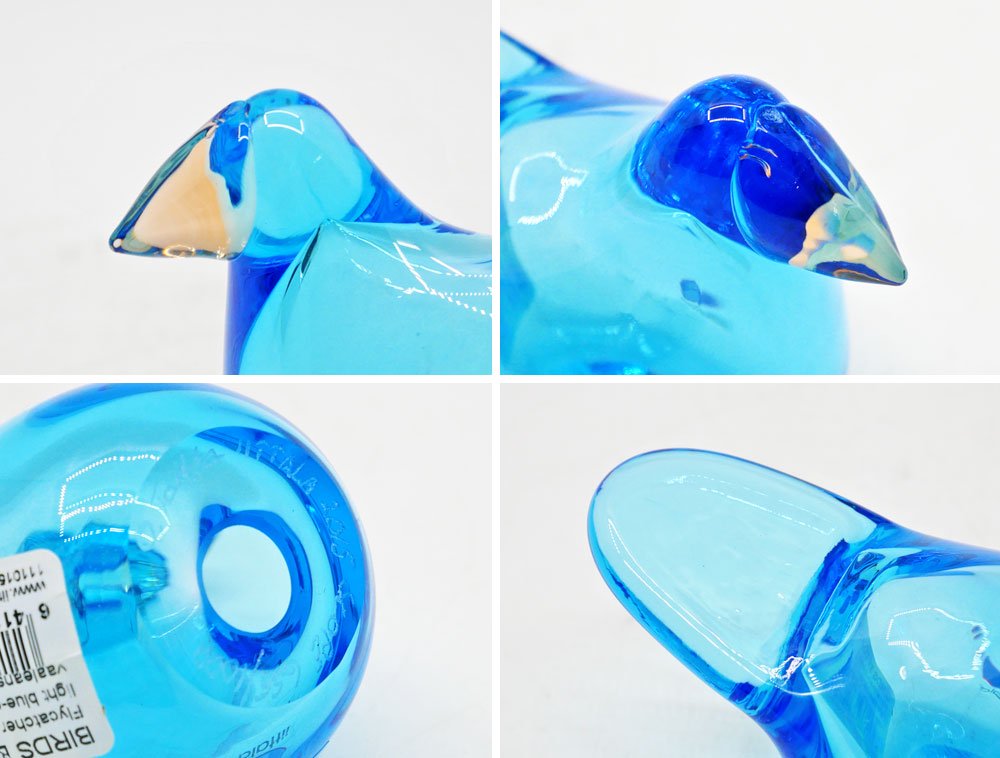 イッタラ iittala イッタラバード シエッポ Sieppo ライトブルー × オレンジ 2015年 655/1000 箱&テキスタイル付 オイバ・トイッカ SCOPE別注 B ●