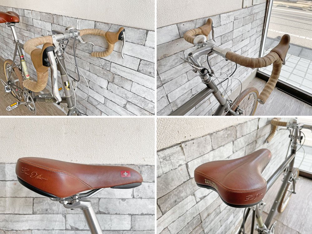 ブルーノ BRUNO ミニベロ 20 ロード MINIVELO 20 ROAD 520サイズ クロモリ REYNOLDS ドロップハンドル 16段変速 グレー系 北欧 ●