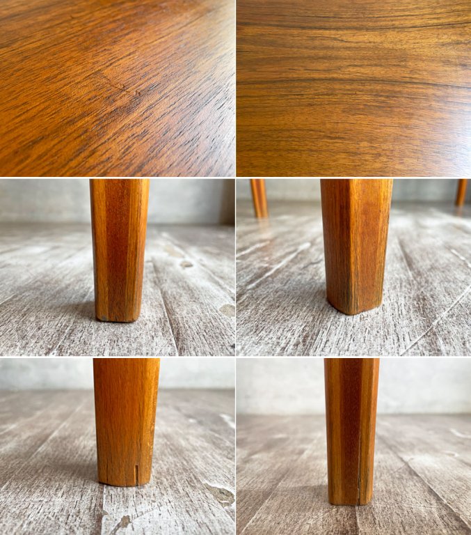 フリッツハンセン Fritz Hansen AX コーヒーテーブル model.6950 チーク材×ビーチ材 ピーター・ビッツ&オルラ・ムルガード・ニールセン デンマークビンテージ 北欧家具 稀少 ♪